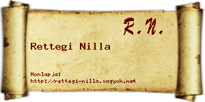 Rettegi Nilla névjegykártya